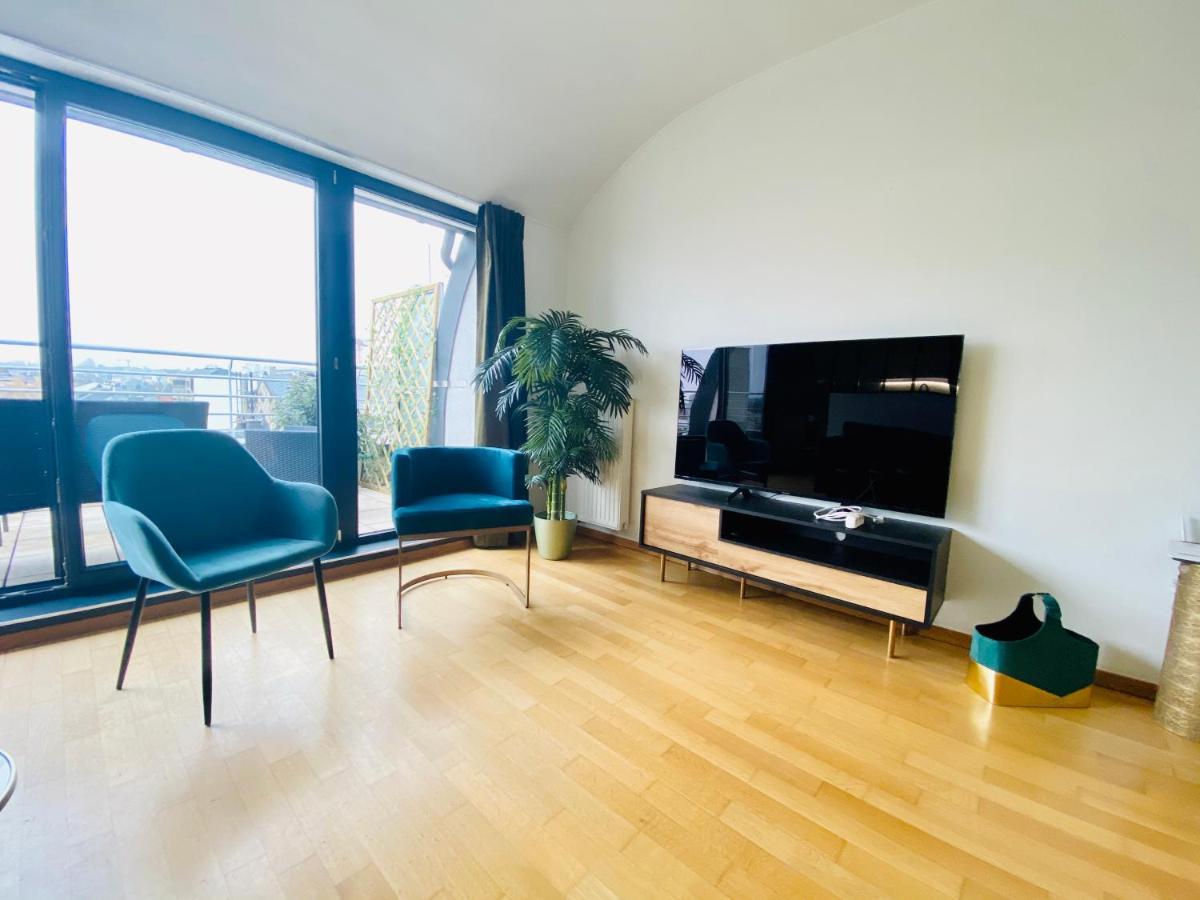 The Luxury Green Penthouse In City Center With Terrace And Free Parking Luxemburg Exteriör bild
